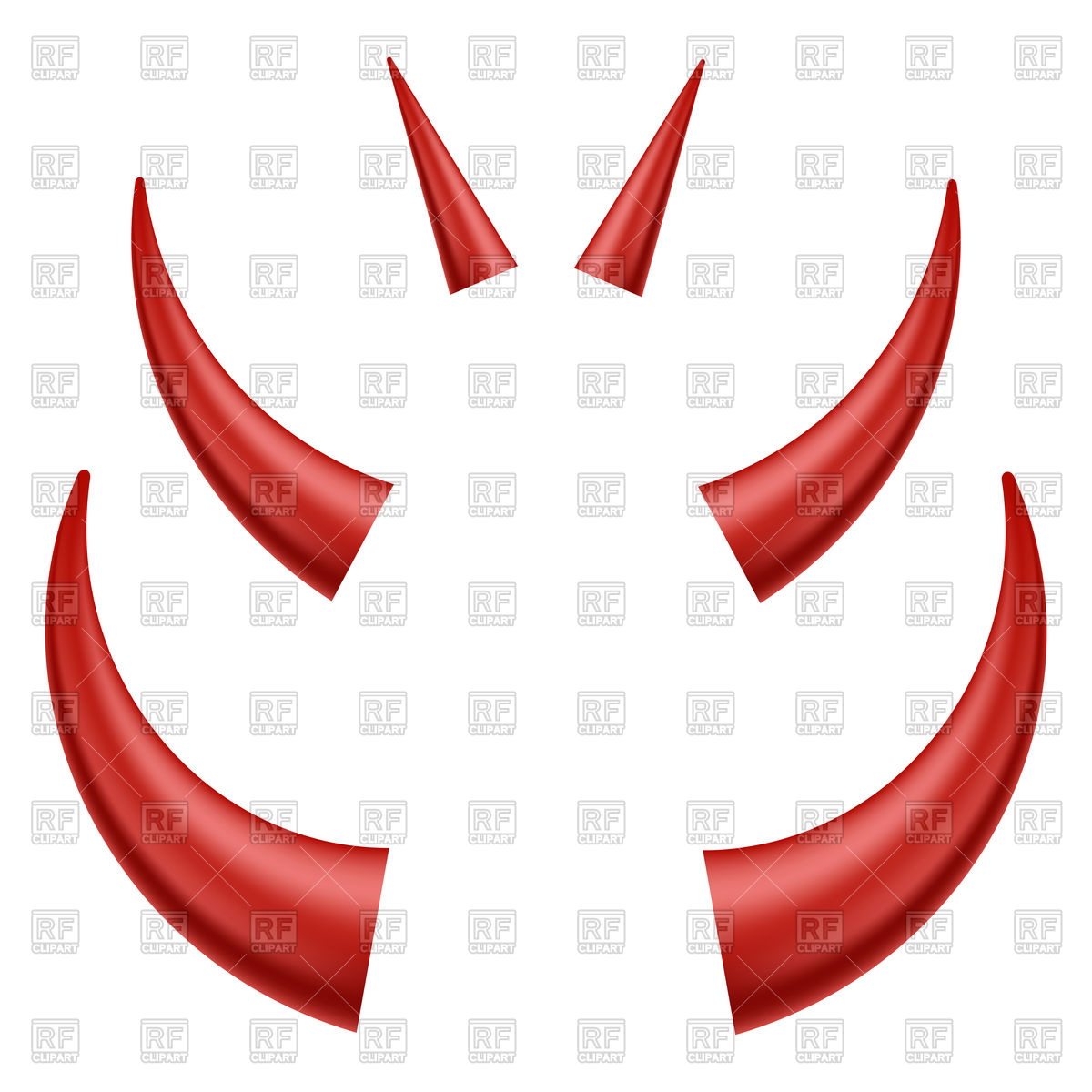 Black Devil Horns Clip Art