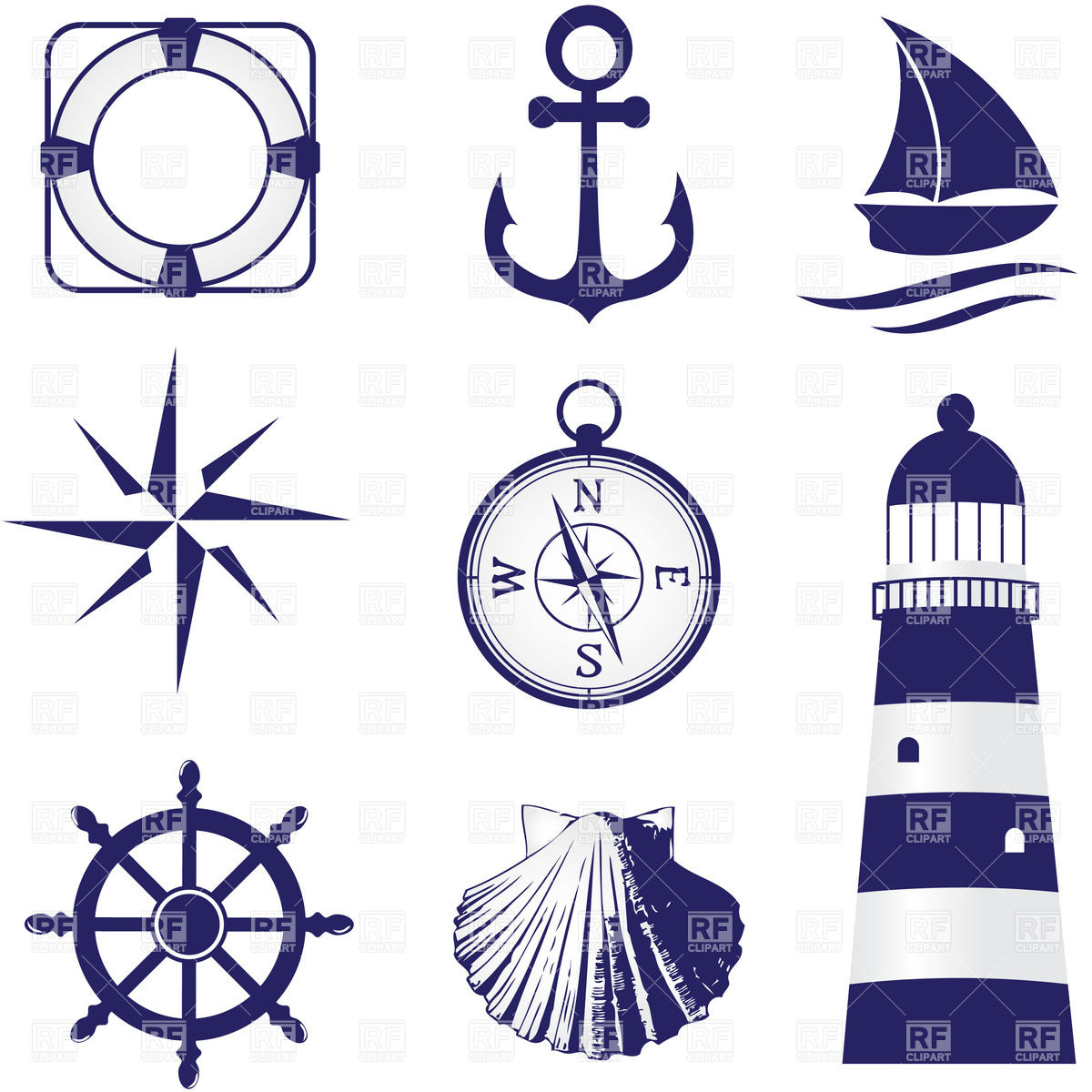 Set Of Vintage Nautical Labels Icons And Design Elements Download