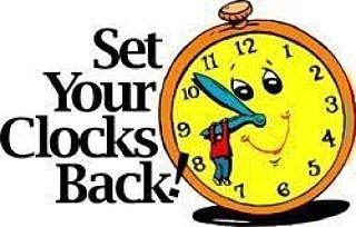 Set Your Clocks Back Daylight Saving Time Ends Clipart