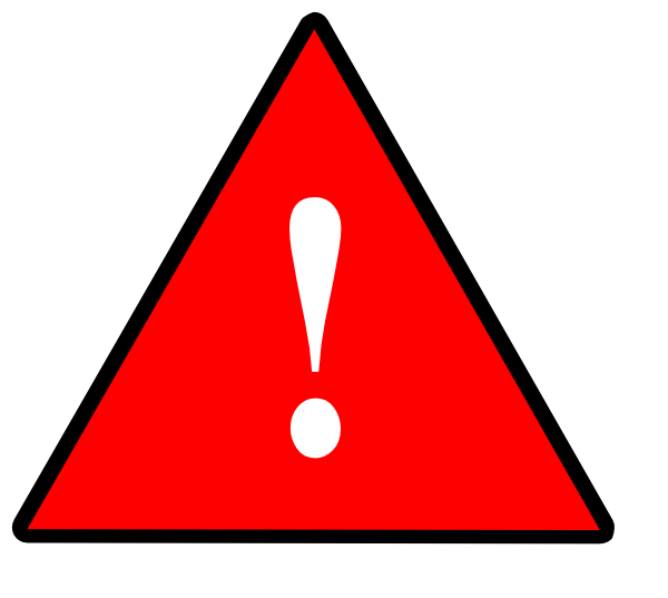 Severe Risk Solid Red Clipart
