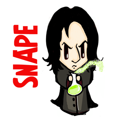How to Draw Cute Chibi Severus Snape with Simple Step by Step Drawing  Tutorial