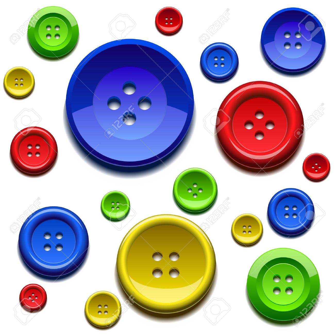sewing color buttons Stock .