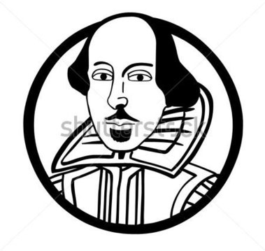 Shakespeare cliparts. William Shakespeare stock vector