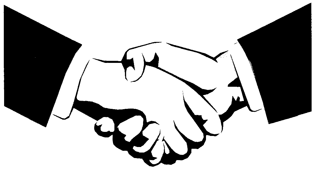 Shaking hands clipart black .