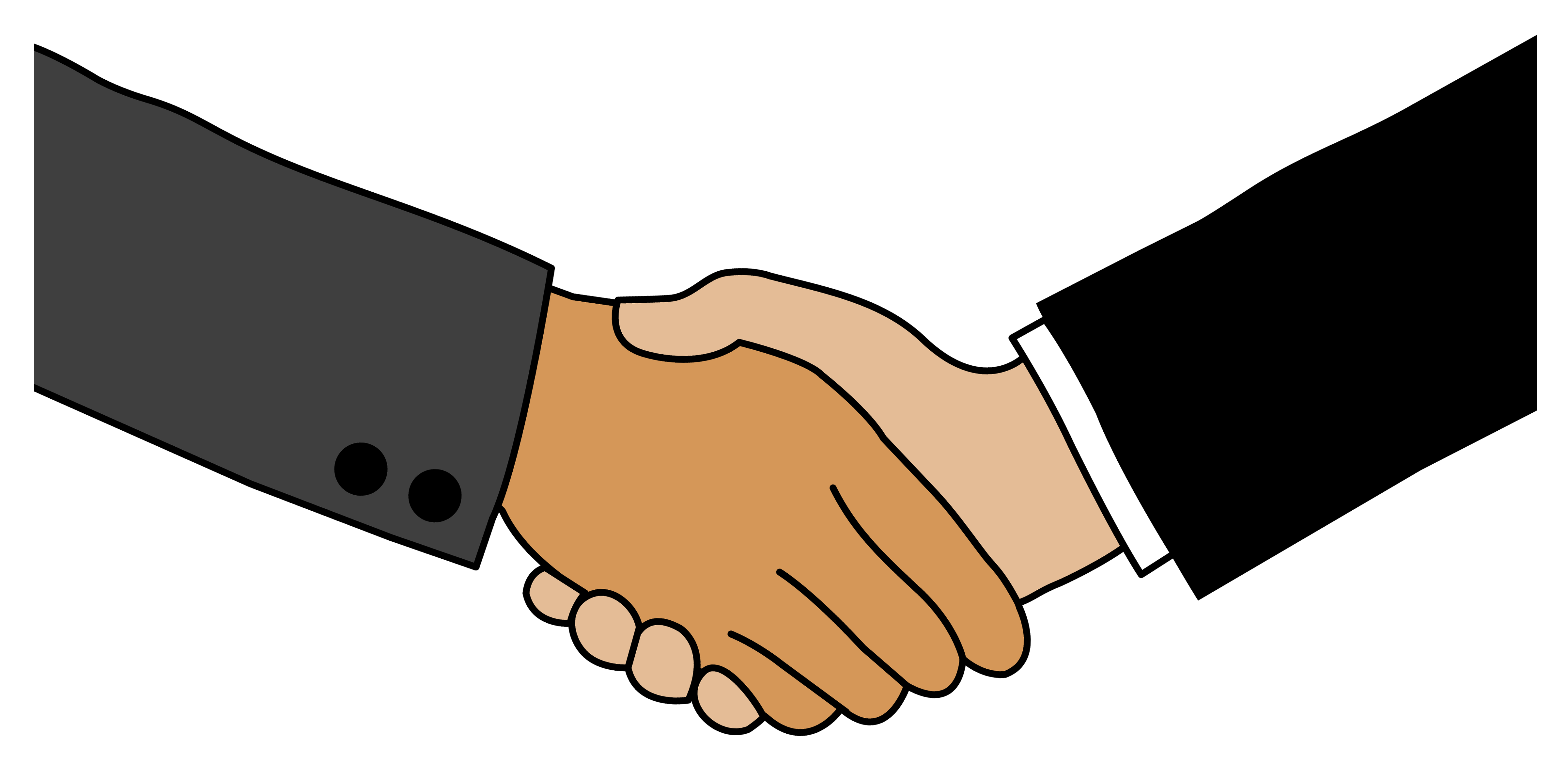Shaking Hands Drawing Clipart - Hand Shake Clip Art
