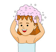 shampooing hair full suds. Size: 62 Kb From: Health