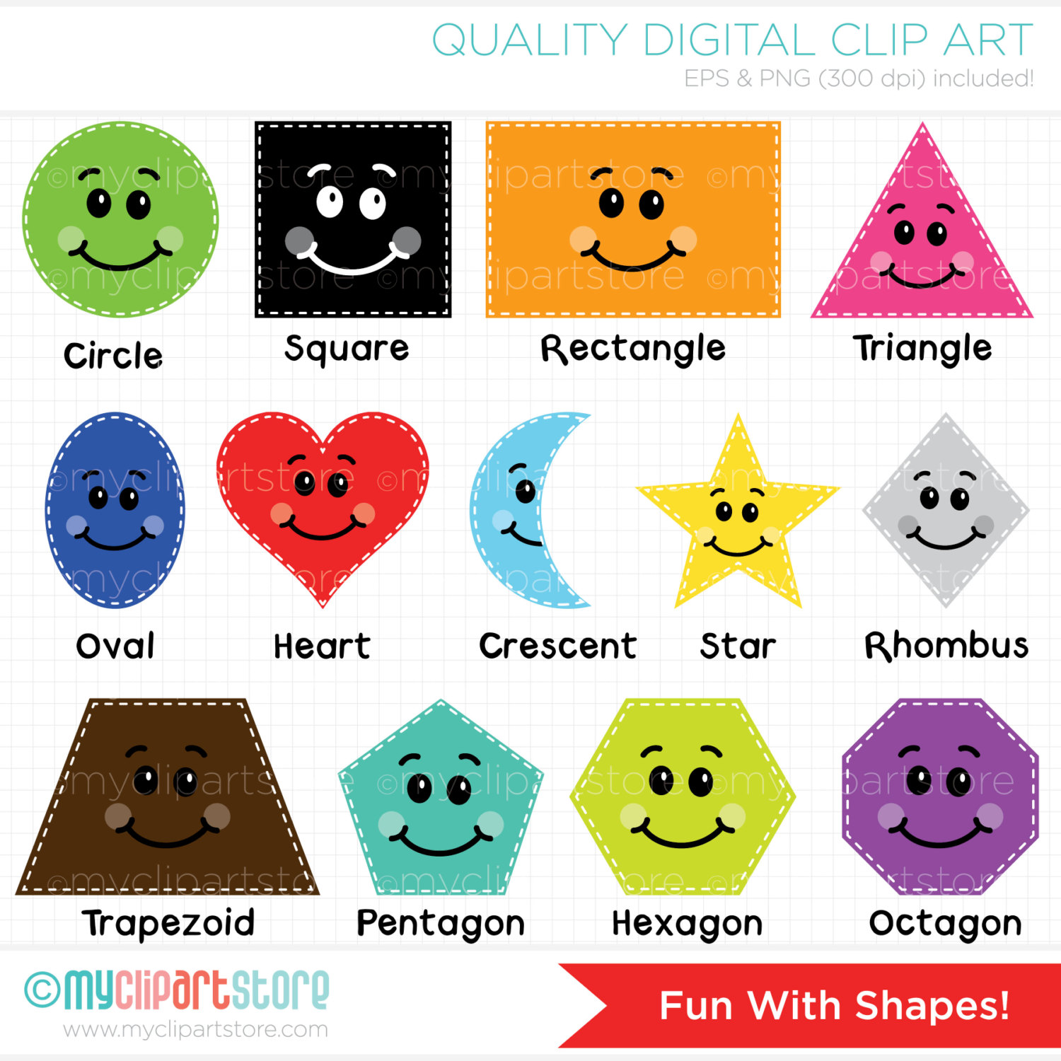 3d Shapes Clipart From Digita