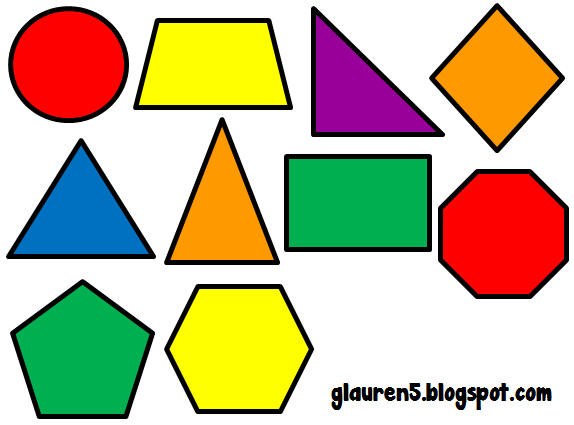 Shapes In Primary Colors I Ev - Shape Clip Art