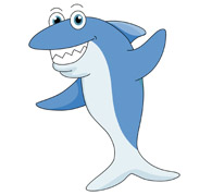 shark smiling big eyes. Size: - Clip Art Shark
