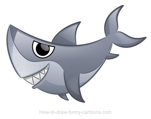 Sharks can be cute and fun to - Cute Shark Clipart
