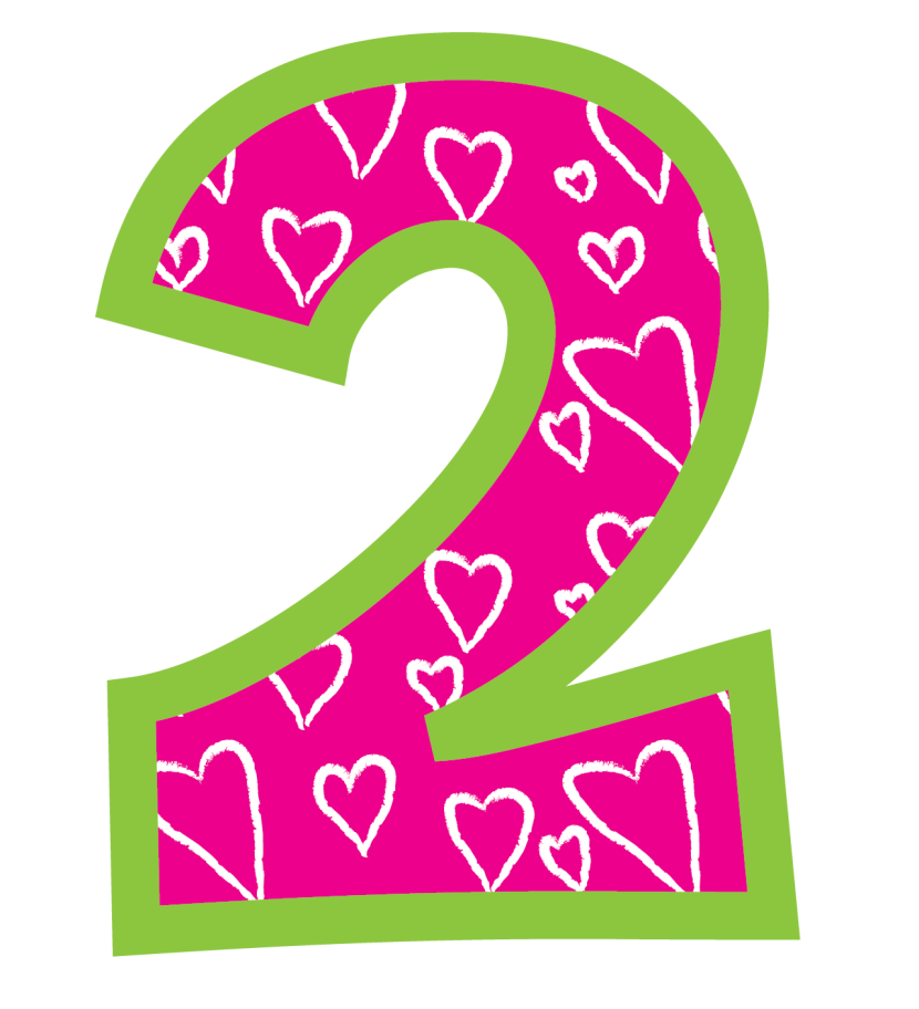 Number 2 Clipart Red Roundedw