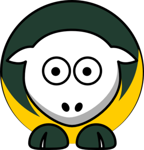 Sheep 3 Toned Green Bay Packe - Green Bay Packers Clip Art