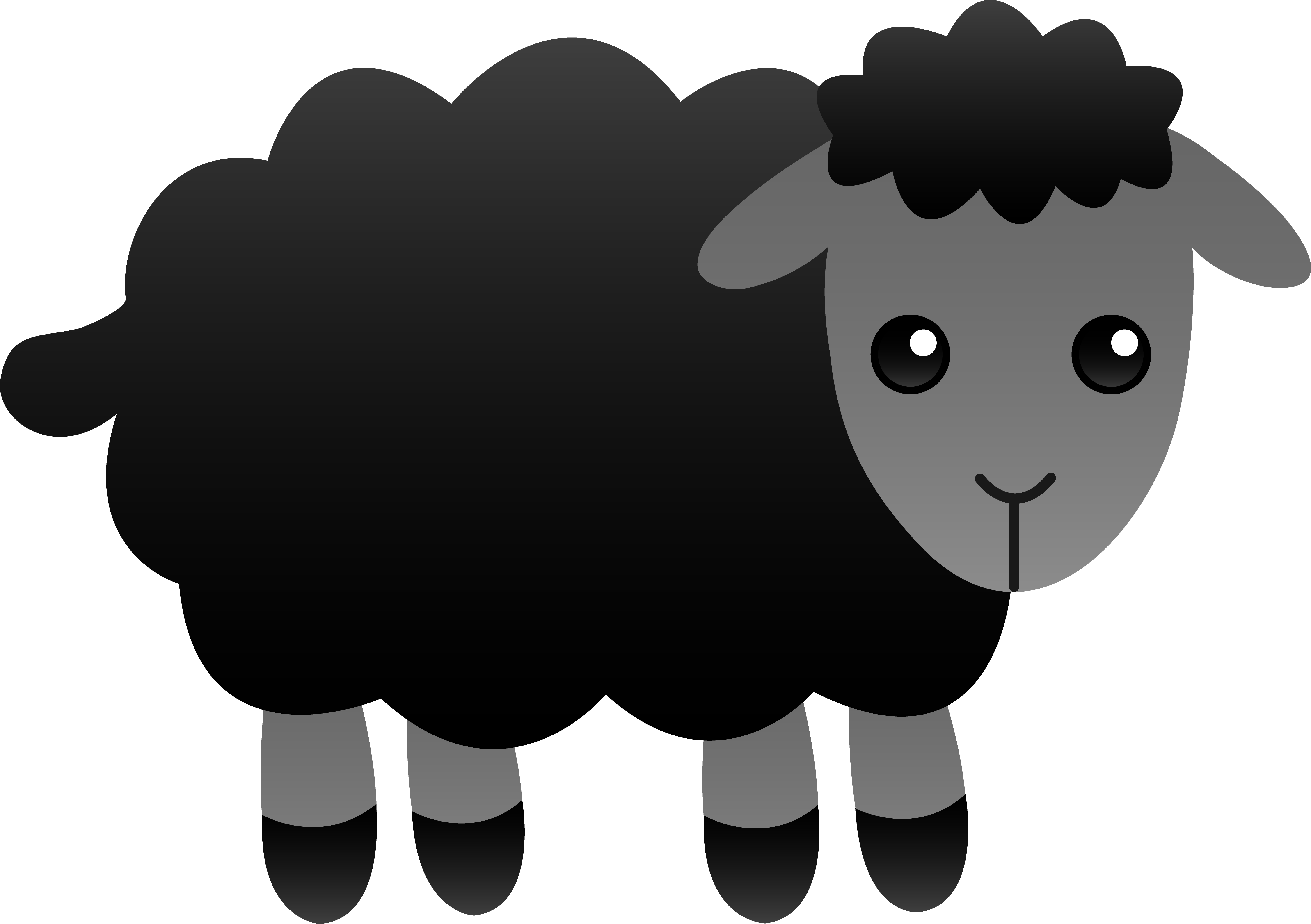 Sheep clipart cute - .