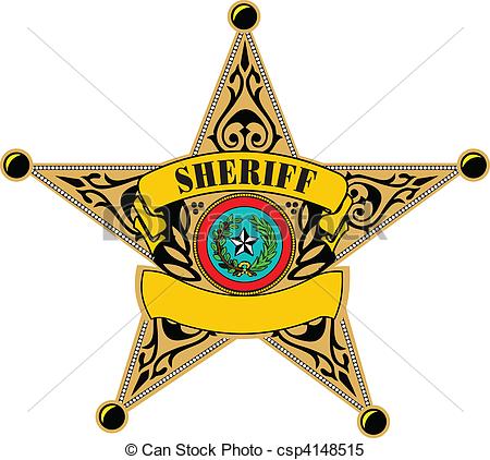 ... Sheriff badge. Vector illustration