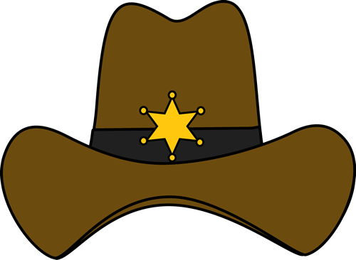 Sheriff Cowboy Hat - Western Clip Art