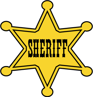 ... Sheriff badge. Vector ill