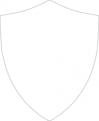 Blank White Shield Clip Art .
