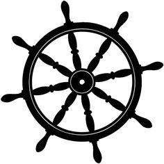 Ship Wheel Silhouette Ships Wheel Silhouette Vinyl Sticker