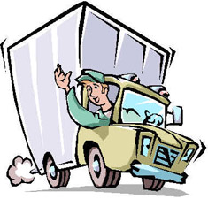 Clipart - truck, package .