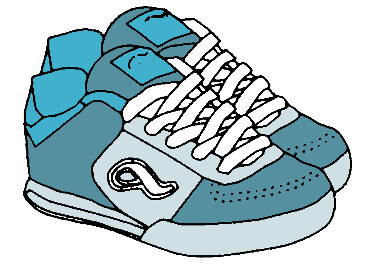 Shoes Clipart Black And White - Sneaker Clip Art