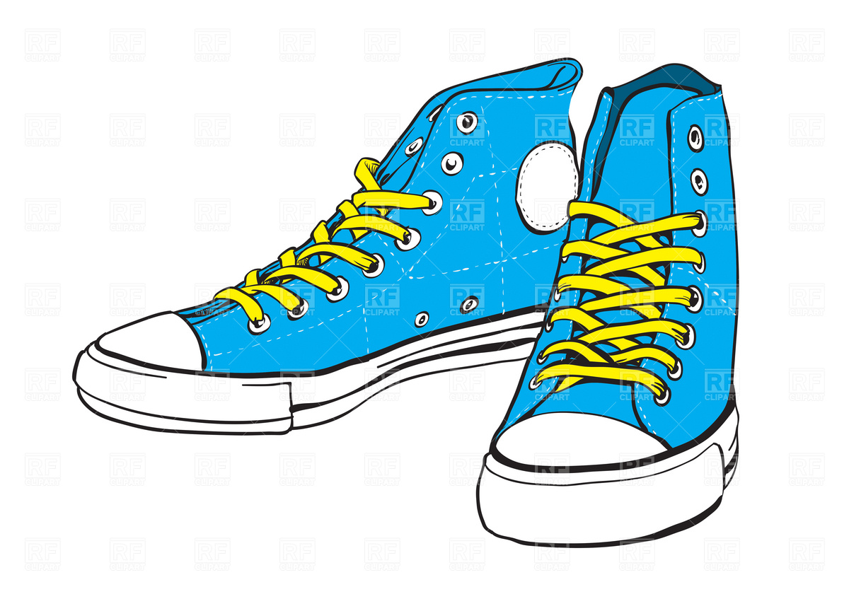 Shoes Clipart Black And White - Sneaker Clip Art