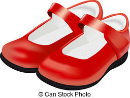 . ClipartLook.com Vector womanu0027s red shoes for child on white background -.