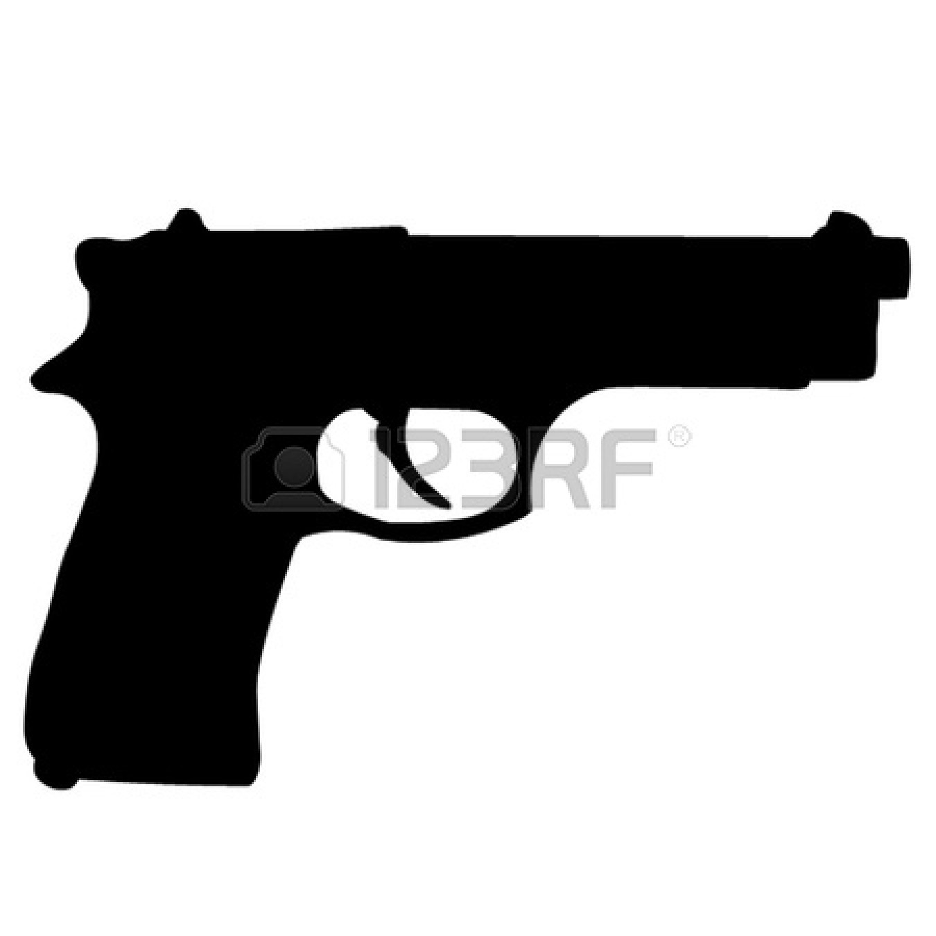 Handgun pistol silhouette iso