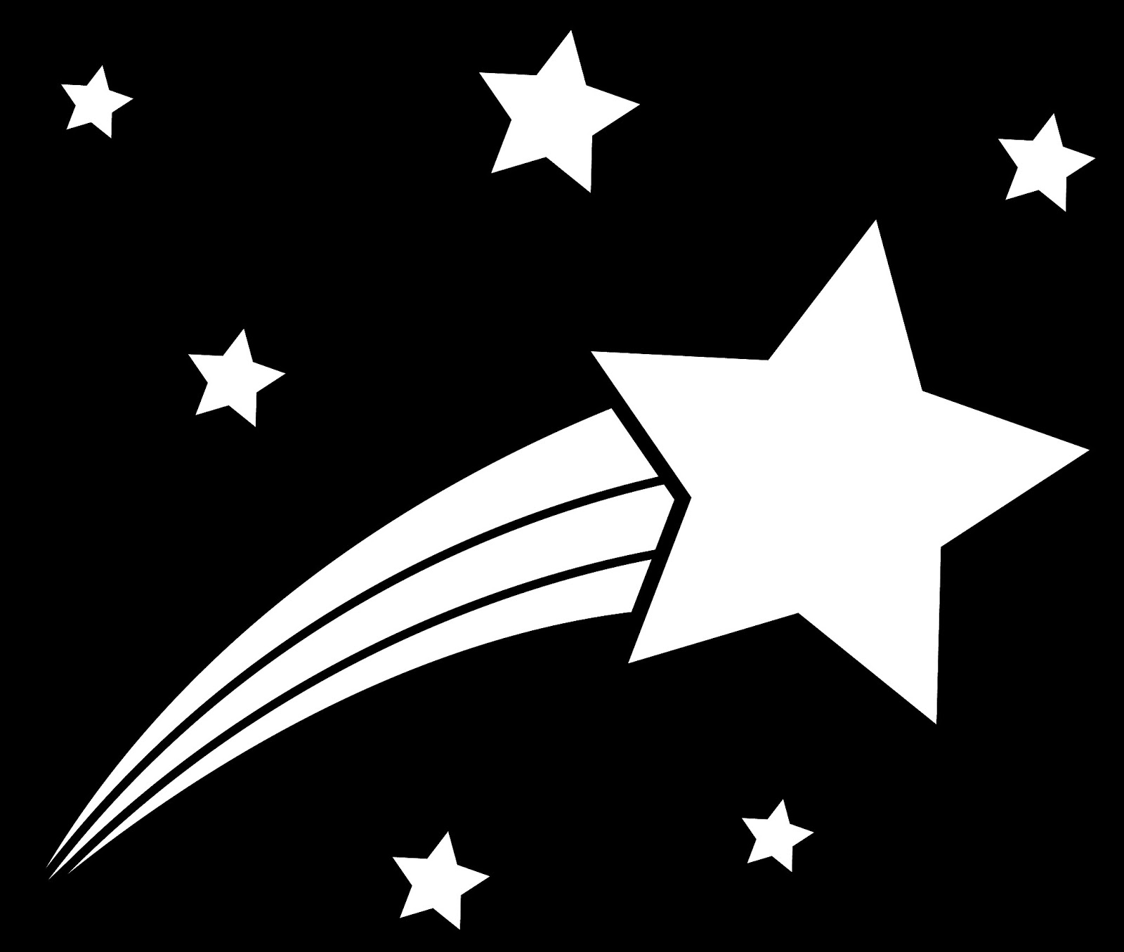 Shooting Star Clip Art Black And White Clipart Panda Free Clipart