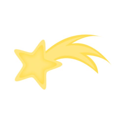 Yellow Shooting Star Clipart
