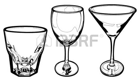 shot glass: Drink Glasses Ill - Shot Glass Clip Art