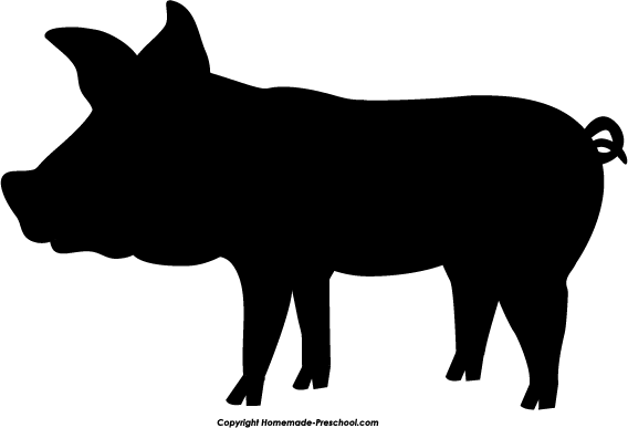 Show Pig Silhouette Clip Art  - Pig Silhouette Clip Art