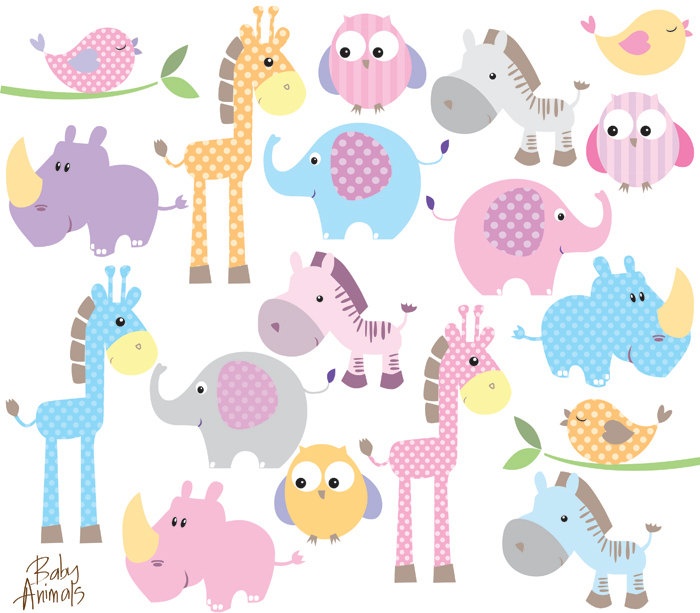 Shower Clipart Clips Animal . - Baby Animals Clipart