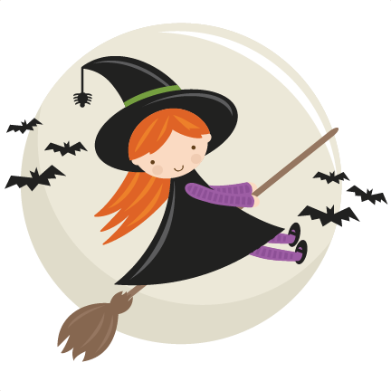 Cute halloween witch clipart 