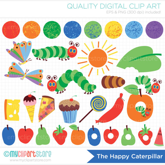 Showing Gallery For Very Hung - Very Hungry Caterpillar Clip Art