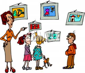Showing Students Art At A Gal - Clip Art Gallery