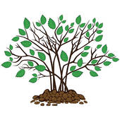 Bear; Bush with leaves in the - Shrub Bushes Clipart