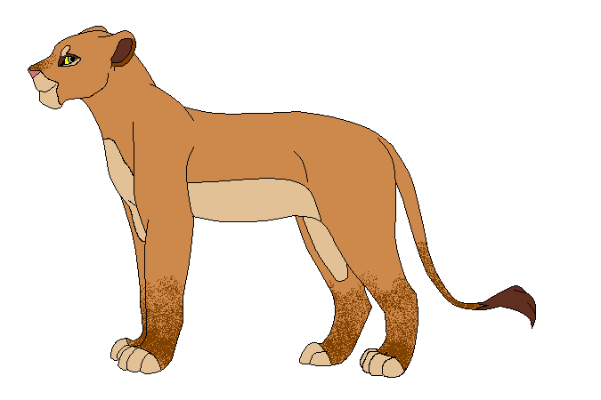 Side View Lioness Clipart - Lioness Clipart