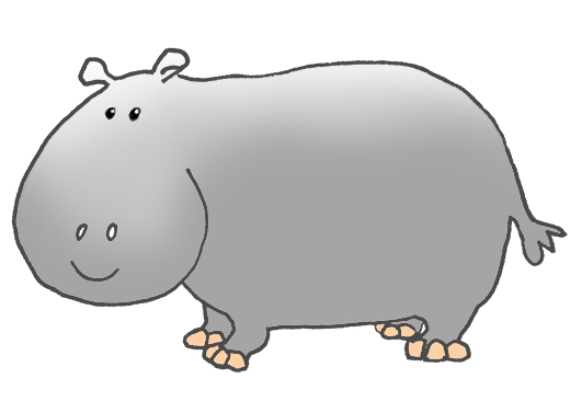 Cartoon Hippopotamus Wild Ani