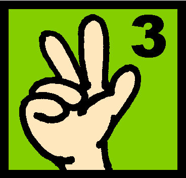 number three clipart