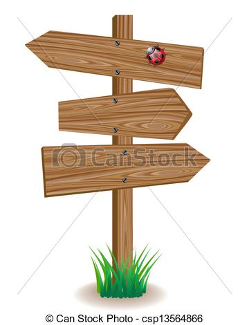 An empty wooden signboard wit