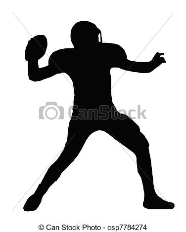 ... Silhouette American Football Quarterback Throw - Silhouette.