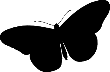 Silhouette, Clip art and . - Butterfly Silhouette Clip Art