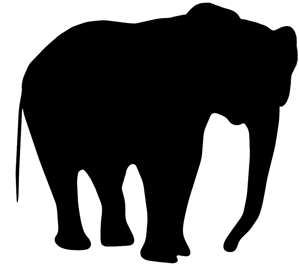 silhouette clip art of elephant ...