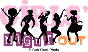 silhouette fashion girls Clip - Ladies Night Out Clip Art