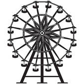 silhouette ferris wheel ... - Ferris Wheel Clip Art