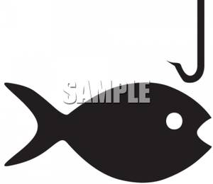 Silhouette of a Fish and a .