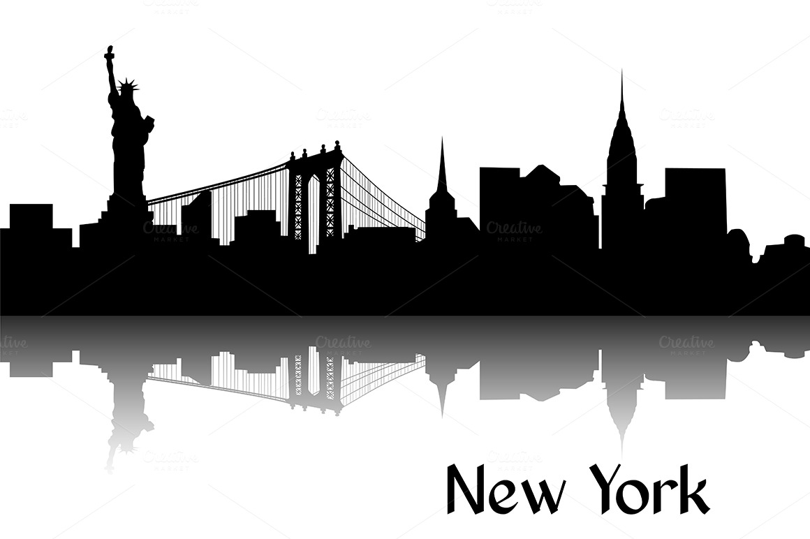 Silhouette of New York | New york illustration, New york and Nyc skyline