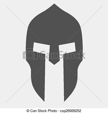 ... Silhouette of Spartan helmet. Vector Illustration isolated...  Silhouette of Spartan helmet Clipart ...
