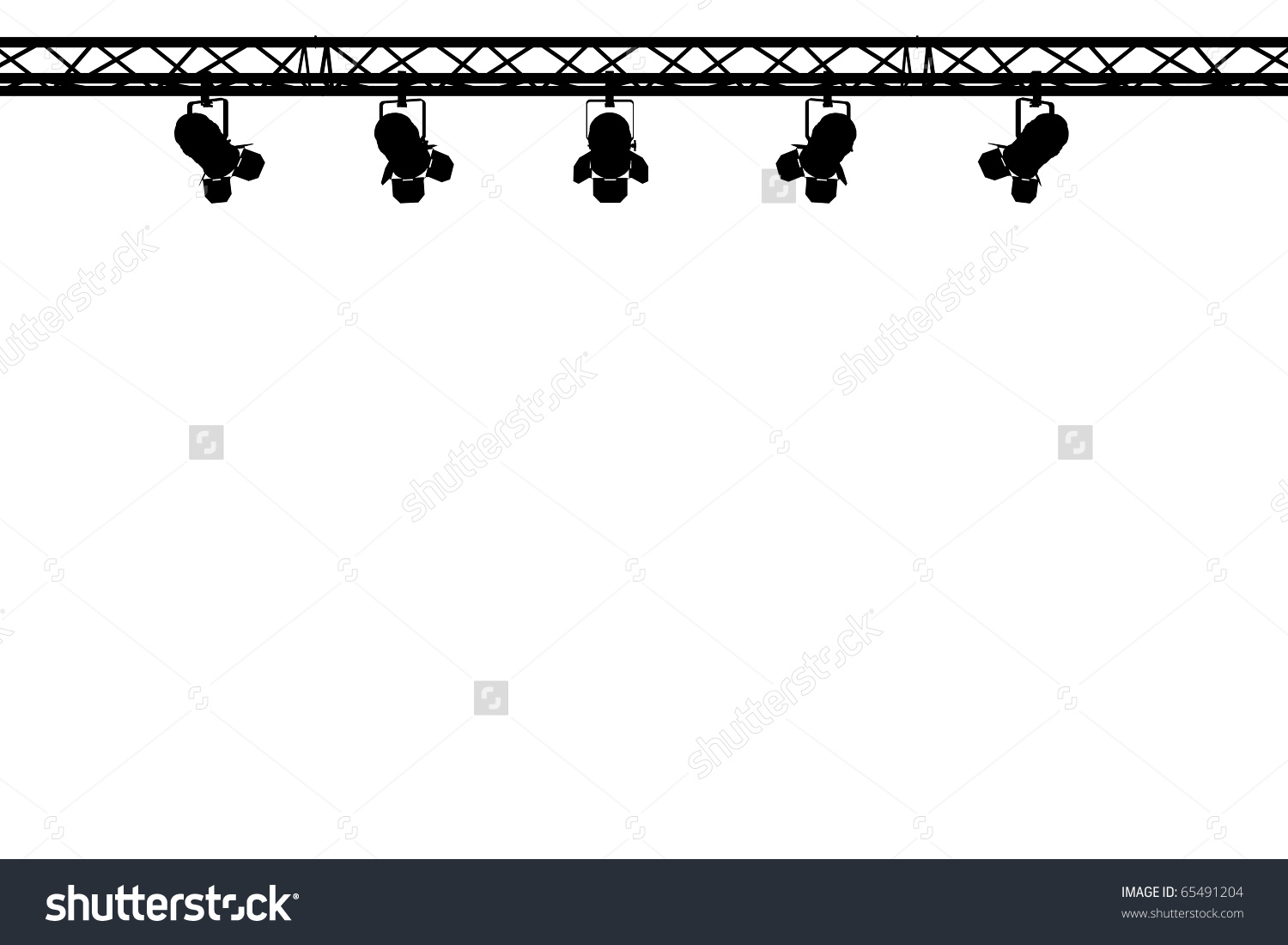 silhouette of stage lighting on white background