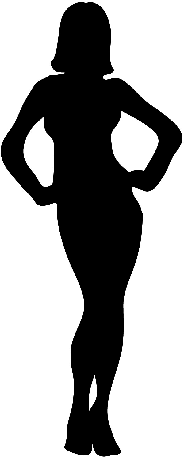 Silhouette of woman outline,  - Female Silhouette Clip Art